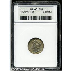 1920-S[10C] MS63 Full Bands ANACS.