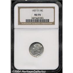 1921-D[10C] AU55 NGC.