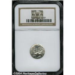 1928[10C] MS66 Full Bands NGC.