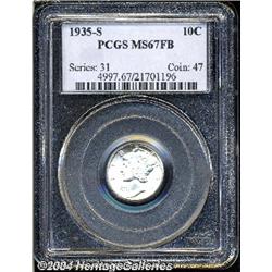 1935-S[10C] MS67 Full Bands PCGS.