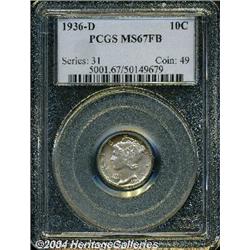 1936-D[10C] MS67 Full Bands PCGS.