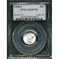 1938-S[10C] MS67 Full Bands PCGS.