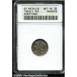 1942/1[10C]--Scratched--ANACS. XF Details, Net VF30.