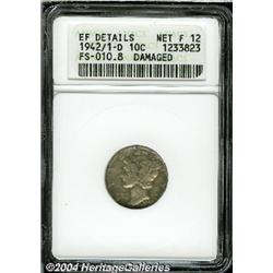 1942/1-D[10C]--Damaged--ANACS. XF Details, Net Fine 12.