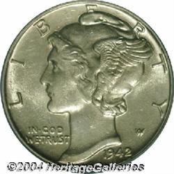 1942/1-D[10C] MS62 Full Bands PCGS.