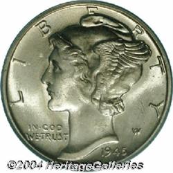 1945[10C] MS64 Full Bands PCGS.