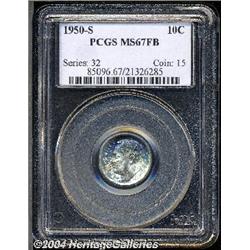 1950-S[10C] MS67 Full Bands PCGS.