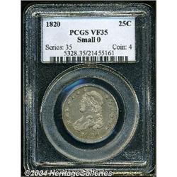 1820[25C] Small 0 VF35 PCGS.