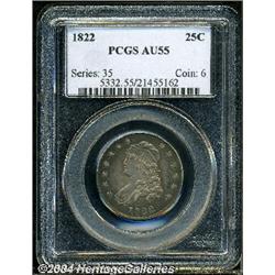 1822[25C] AU55 PCGS.