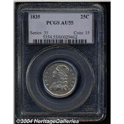 1835[25C] AU55 PCGS.