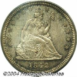1842-O[25C] Large Date MS62 PCGS.
