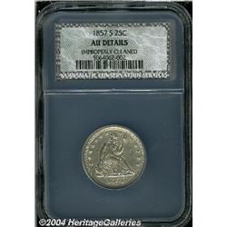 1857-S[25C] AU Details, Improperly Cleaned NCS.