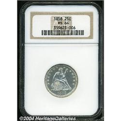 1858[25C] MS64 NGC.