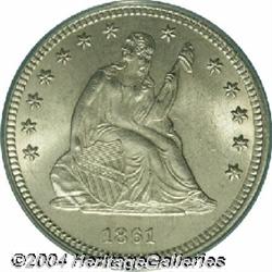 1861[25C] MS65 PCGS.