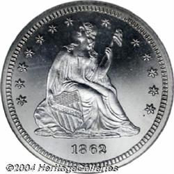 1862[25C] PR67 Cameo NGC.