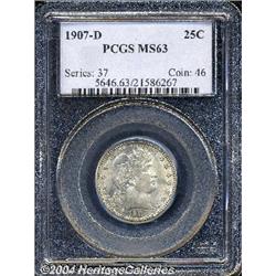 1907-D[25C] MS63 PCGS.