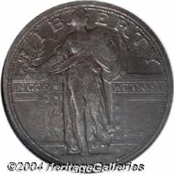 1916[25C]--Corroded, Cleaned, Scratched, Artificially Toned--ANACS. XF Details, Fine 12.