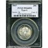 Image 1 : 1917[25C] Type One MS66 Full Head PCGS.