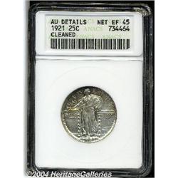 1921[25C]--Cleaned--ANACS. AU Details, Net XF45.