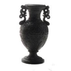 19thc Classical Black Ceramic Vase