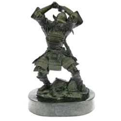 SAMURAI WARRIOR GENUINE HOTCAST PURE BRONZE STATUE ART