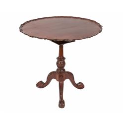 Mahogany Bird Cage Tilt Top Table