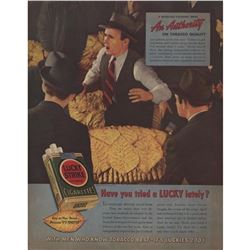 1939 Lucky Strike Cigarettes, Auction Magazine Ad