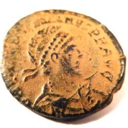 Bronze Coin of Theodosius I (379-395 A.D.)