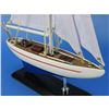 Image 3 : Wooden Enterprise Model Sailboat Decoration 16"