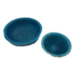 Signed Lachenal Persian Blue Pottery Bowls