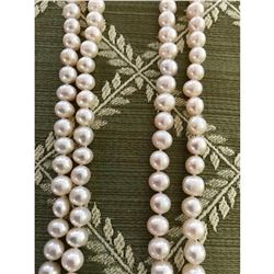 38" White Akoya Pearls Necklace