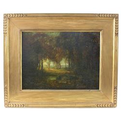 19thc Style of Corot, Signed Landscape Painting