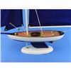 Image 5 : Wooden Bermuda Sloop Dark Blue Model Sailboat Decoration 17"