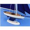 Image 6 : Wooden Bermuda Sloop Dark Blue Model Sailboat Decoration 17"