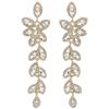 Image 1 : 18K Gold Plated Clear Crystal Rhinestone Drop Dangle Earrings