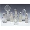 Image 1 : Wonderful, large collection of nine (9) antique molded and blown glass perfume bottles.