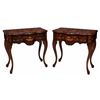 Image 1 : Pair of Italian Floral Inlaid Console Tables