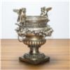 Image 3 : Antique Silver Cherub Urn With Lion Handles C. 19th Century