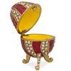 Image 2 : Faberge Inspired 2.5" Red Crystal Spire Royal Inspired Russian Egg