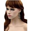 Image 2 : 18k Gold Plated Gp Green Crystal Rhinestone Chandelier Drop Dangle Earrings