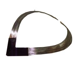 Very Cool Silver Tone Disco Statement Vintage 1980's V-shaped Necklace