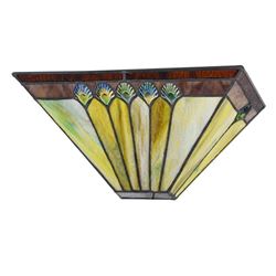 GRAHAM Tiffany-style 1 Light Mission Indoor Wall Sconce 12" Wide