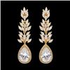 Image 1 : 18K Gold Plated GP Cubic Zirconia CZ Wedding Bridal Drop Dangle Earrings