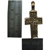 Image 8 : Prayer Big Relief Late Medieval Church Bronze Cross Pendant