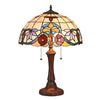 Image 1 : ADELE Tiffany-style 2 Light VictorianTable Lamp 16" Shade - Table Lamp
