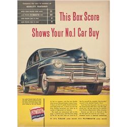1947 Plymouth Cars Magazine Ad