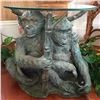 Image 5 : Large Bronze Monkeys Chimpanzees Table