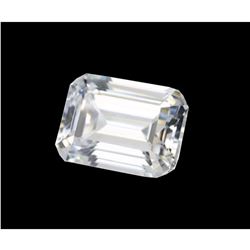 Exceptional, clean, 6 Ct, Emerald Step-cut BIANCO Diamond^6AA 12x10mm