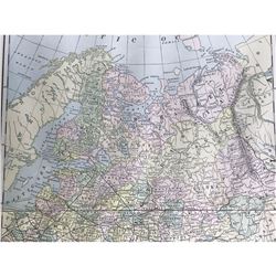 Early color map of Russia (Eastern) by the People's Publishing Co