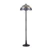 Image 3 : "COOPER" Tiffany-style Victorian 2 Light Floor Lamp 18" Shade